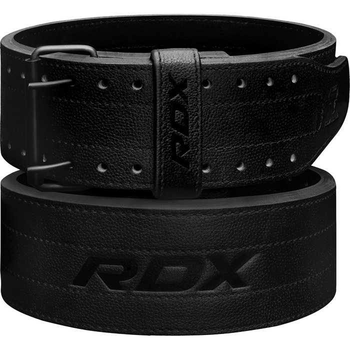 RDX Пояс для важкої атлетики з натуральної шкіри, 10мм/13мм, для пауерліфтингу, бодібілдингу та фітнесу, чоловічий і жіночий, схвалений IPL та USPA, регульований, з м'якою підкладкою