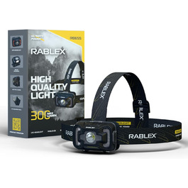 LED-ліхтар на голову RB655, 300 люмен, 7 режимів, акумулятор, USB-зарядка, червоне світло, сенсор, IPX4, водонепроникний, для кемпінгу та піших прогулянок