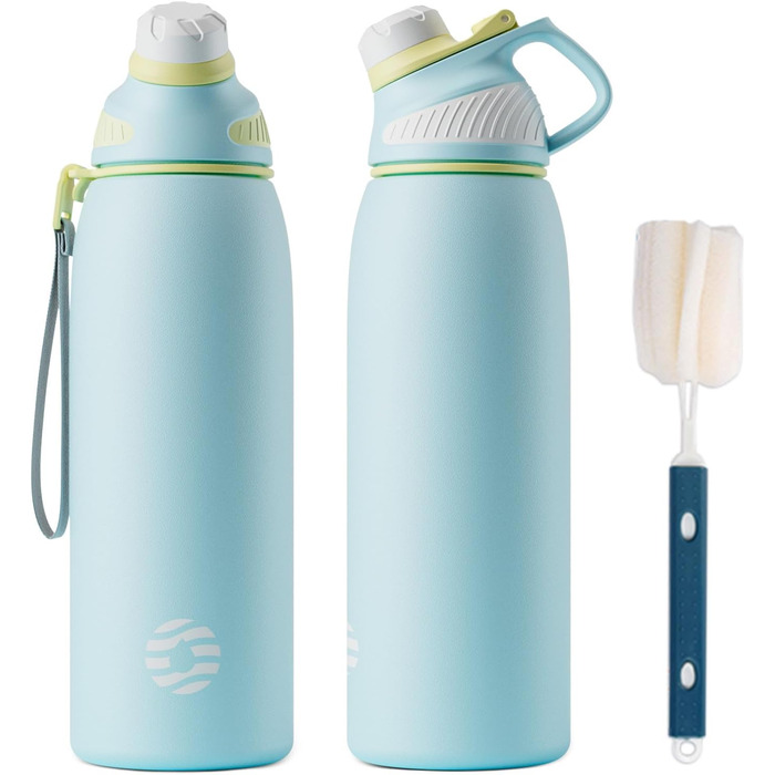 Fjbottle термос-пляшка з нержавіючої сталі, спортивна, з магнітною кришкою, 400/600/800/1000/1500 мл, BPA-free, герметична, для газованої води, для дітей та дорослих, для школи та спорту