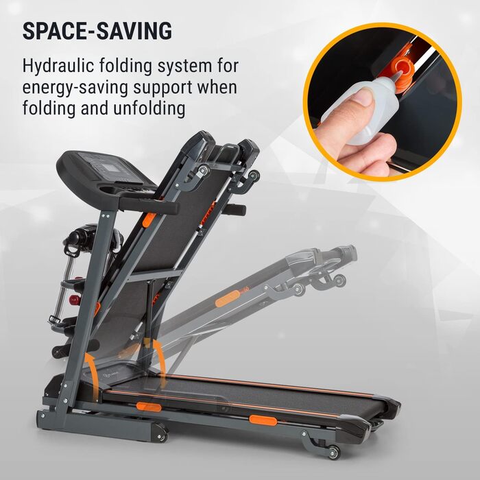 Capital Sports Pacemaker F120 - електричний біговий тренажер для дому з масажною станцією, складний, до 12 км/год