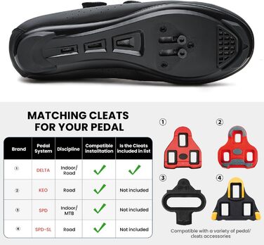 Велотуфлі для їзди на велосипеді: чоловічі та жіночі MTB, сумісні з педалями Look SPD, SPD-SL, Delta Lock, Peloton. Білий колір (45 EU, чорні шипи в комплекті)