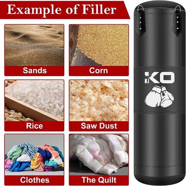 Набір боксерського мішка Boxsack Hängend Set, 120 см, преміум-якість, для боксу, кікбоксингу, MMA, грэпплінгу, карате та інших єдиноборств