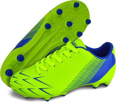 Дитячі футбольні бутси Vizari FG | Футбольні черевики для дітей (хлопчики, дівчатка) | Червоно-зелені бутси для тренувань та гри | Розмір 35 EU