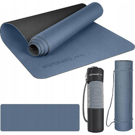 Гімнастичний килимок FFitness, 183 см x 61 см, чорний