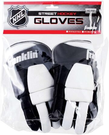 Дитячі хокейні рукавички Franklin NHL SX150, чорні/білі, універсальний розмір