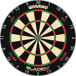 Дартборд WINMAU Blade 6 Triple Core Carbon, професійна класична мішень із сизалю