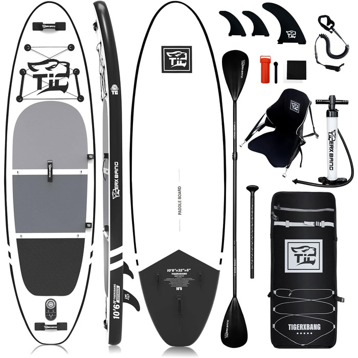 Надувний SUP-борд TIGERXBANG Defender-Pro, 320 см, чорний