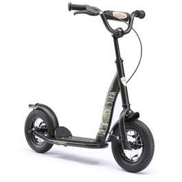 Дитячий роликовий самокат STAR SCOOTER 10 дюймів з повітряними колесами для дітей 4-5 років (Чорний)