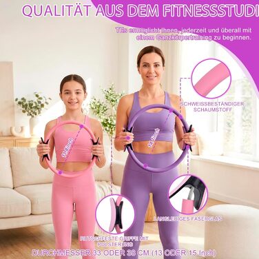 Набір для пілатесу для жінок - 27 частин: кільця 30см та 35см, м'яч, стрічки опору (10, 15, 25, 35, 45 lbs), інструкція, еластична стрічка. Пілатес вдома