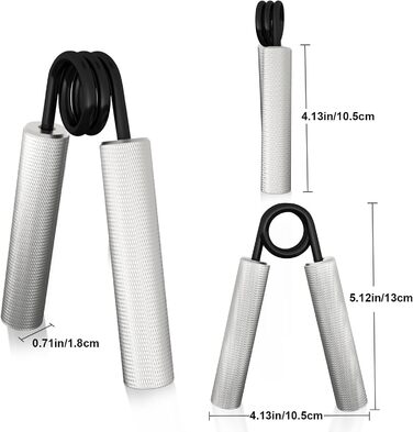 Тренування рук та зап'ястя: металевий тренажер для сили хвата (4/6 шт.)