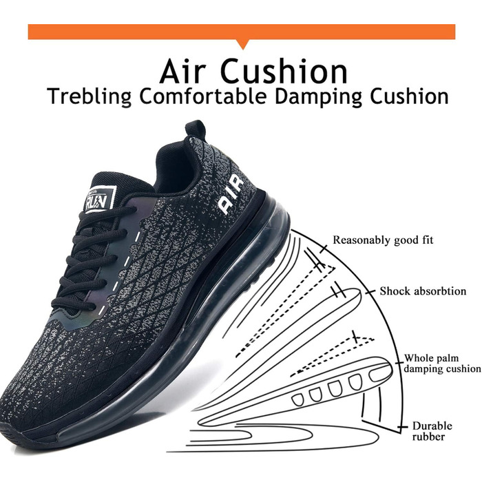 Кросівки для бігу Azooken: чоловічі та жіночі, для занять спортом, джогінгу, тенісу, бігу по вулицях, активного відпочинку, фітнесу, трейлраннінгу. Розміри 36-47. Кольори: білий, синій, чорний.