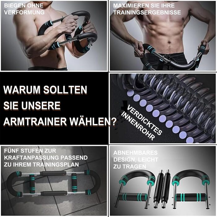 Тренажер для рук Twister Armtrainer, регульований, для дому, офісу та подорожей (30-50 кг), синій