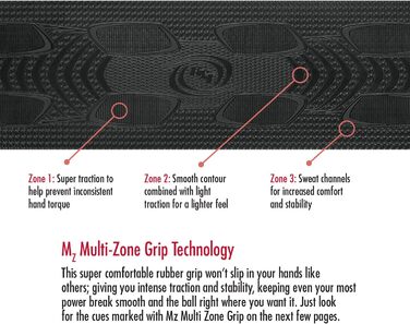 Більярдний кий PureX Technology HXTC14 з низьким кутом відведення, наконечник Kamui Black, ручка Mz Multi-Zonen, регульована вага та Turbo Lock