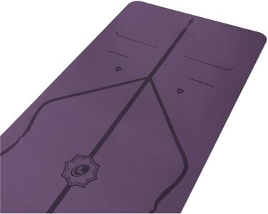 Liforme Travel Yogamatte: екологічна, неслизька йога-килимок з унікальною системою розмітки, біорозкладний, з натурального каучуку, фіолетовий