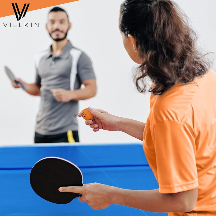 Набір тенісних м'ячів Villkin 3 зірки 40+ 24 шт. - Міцні м'ячі для настільного тенісу для відпочинку та змагань. Оранжеві м'ячі 40 мм.
