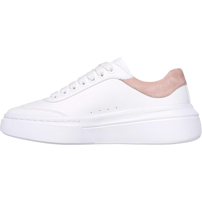 Жіночі кеди Skechers Cordova Classic Best Behavior білого кольору з рожевою облямовою, шкіряні, розмір 38 EU