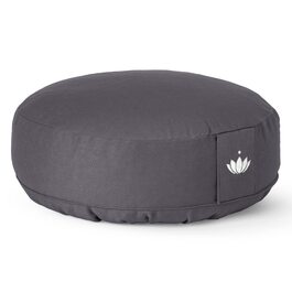 Медитаційне подушення Lotuscrafts® з висотою сидіння 10 см, низьке, з дінковою начинкою, кругле, для йоги та медитації, знімний чохол, сертифікат GOTS