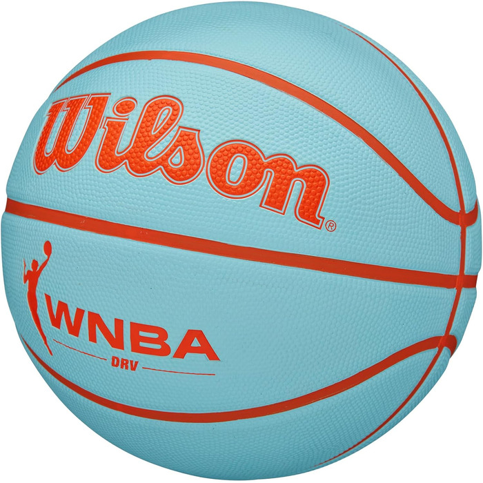 М'яч для баскетболу Wilson WNBA DRV Outdoor, Aqua/Orange, розмір 6