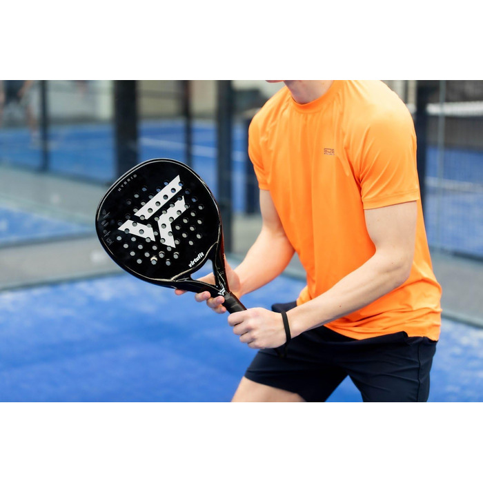 Плече ракетки для падел-тенісу VirtuFit Control: гібрид для початківців та досвідчених гравців, білий/срібний (Fusion Pro)