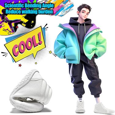 Мінімалістичні кросівки без шнурів Hi-top для чоловіків та жінок. Легкі, зручні кросівки для ходьби, трейлраннінгу та фітнесу. Zero Drop підошва, неслизька, білі, 42 EU.