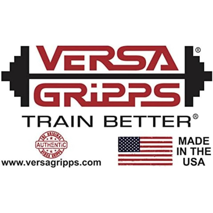 Versa Gripps PRO оригінальні, тренувальні ремені для фітнесу, сріблясто-чорні, розмір Reg/Large, вироблено в США