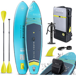 Надувний SUP Борд Movino Garda Allround 10'10' - Комплект для Сапсерфінгу (330 см, Турквіз-Лимон)