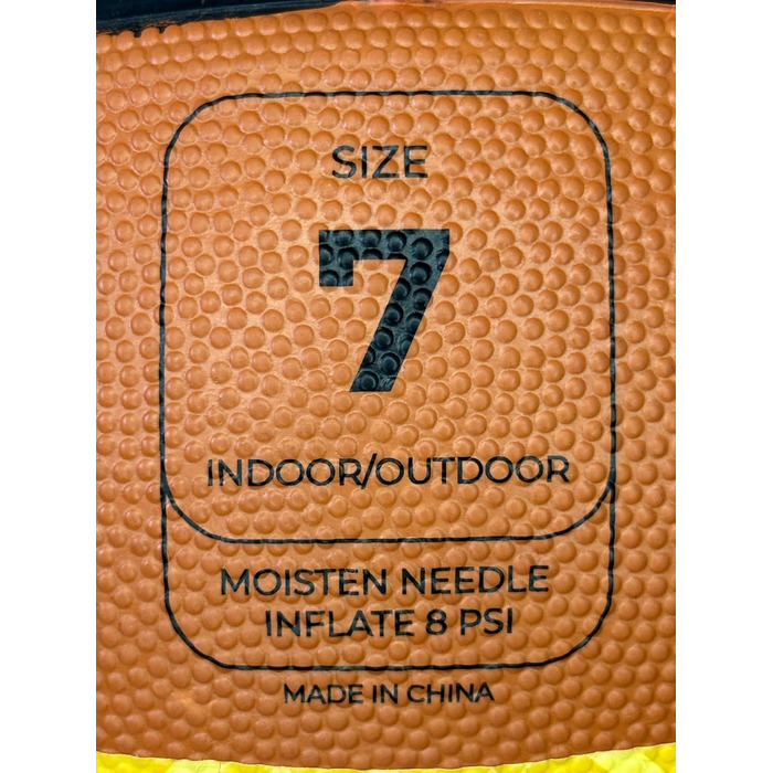 Баскетбольні м'ячі Majestic Sport #4/#6/#7 для дітей, підлітків та дорослих, Outdoor/Indoor, з неслизькою поверхнею (TheOne помаранчевий, 7)