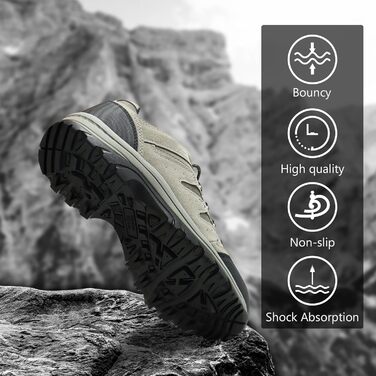 Черевики для ходьби CC Los - водонепроникні чоловічі туристичні черевики, зручні, легкі, дихаючі, розмір 40-48, коричневі. Водонепроникні, Outdoor, 1 розмір більше