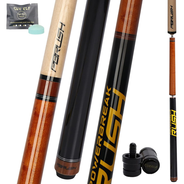 Більярдний кий Heavy Hitter Jump Break Poolqueue, 3 частини, 23 oz, Bakelit-верхівка для потужних стрибків