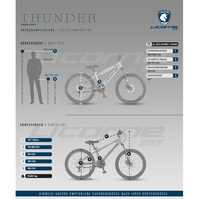 Гірський велосипед Licorne Bike Thunder Premium 24