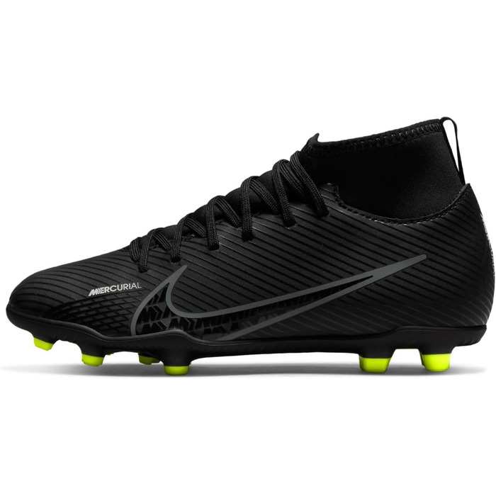 Дитячі футбольні кросівки Nike Superfly 9 Club FG/MG, 38 EU, чорний/сірий/білий/жовтий