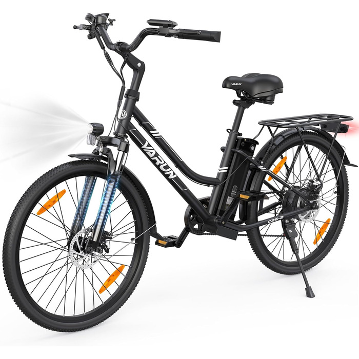 Електровелосипед VARUN 26 дюймів для міста, 250W, 48V Li-Ion акумулятор, LCD-дисплей, 4+1 режим, запас ходу до 80 км, для жінок та чоловіків