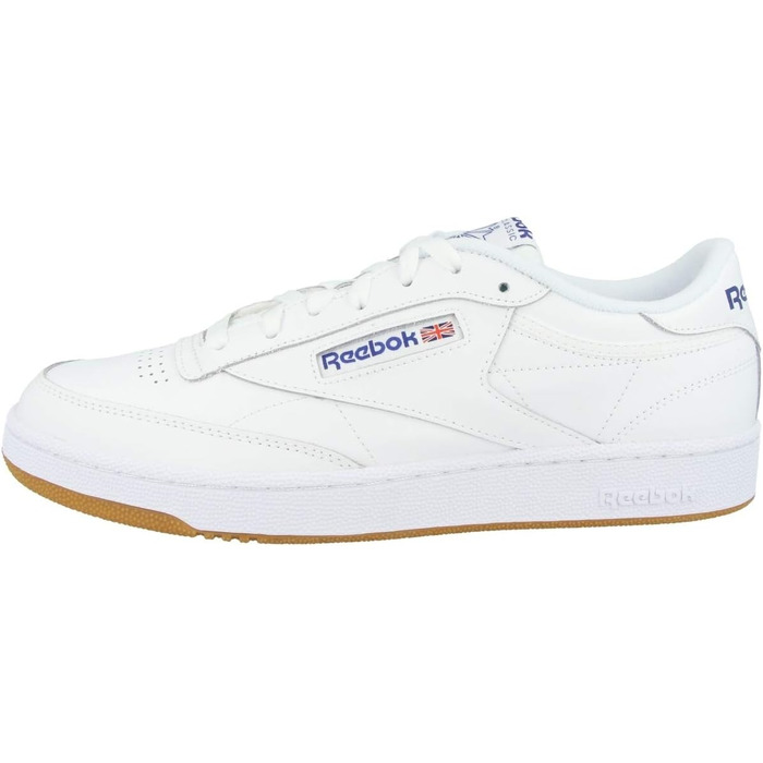 Кросівки Reebok Club C 85 для чоловіків, білі (45 EU, Intense White Royal Gum)
