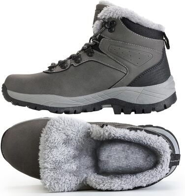 Жіночі зимові черевики CC-Los з теплим підкладкою, снігоступи, легкі, неслизькі (36 EU, сірий)