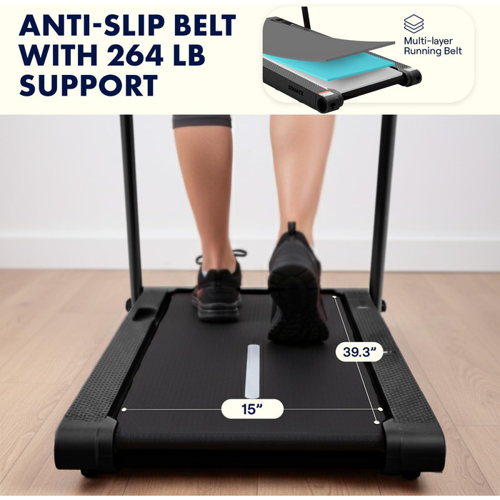 Бігова доріжка-компакт Squatz 2-in-1 Walking Pad, чорна