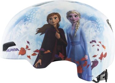 Дитячий велосипедний шолом ALPINA HACKNEY DISNEY Frozen II, легкий, ударостійкий, з вентиляцією та можливістю встановлення LED, 51-56 см