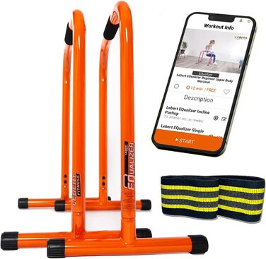 Тренувальні бруси Lebert Fitness Equalizer з еспандером для силових вправ