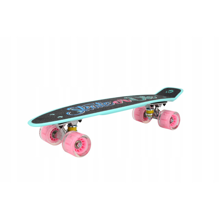 Скейтборд Aurora Classic (56 см x 14,5 см, 60 мм), багатоколірний, з LED-підсвіткою