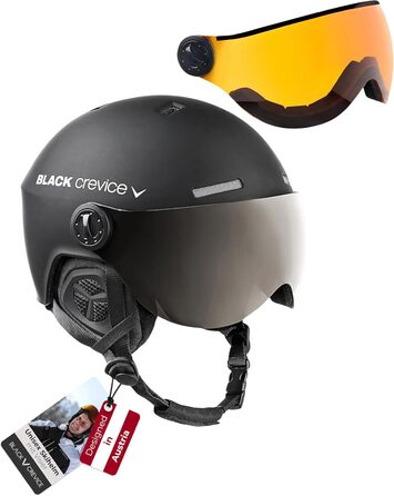 Шолом гірськолижний Black Crevice Arlberg з візором 2 шт. S/M (54-57) чорний