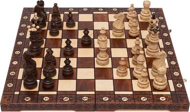 Шахи з дерева Imperator 52x52 см у подарунковій упаковці – шахова дошка і фігури з цінної деревини