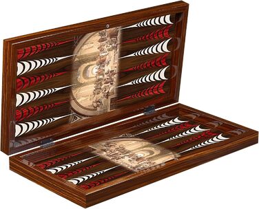 Набір настільної гри PrimoLiving Deluxe Backgammon з дерева Planton S, 28,5 x 28 см