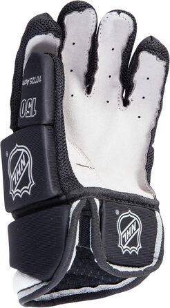 Дитячі роликові хокейні рукавички Franklin NHL SX150, чорні/сріблясті, розмір Small (10 дюймів/25,4 см)