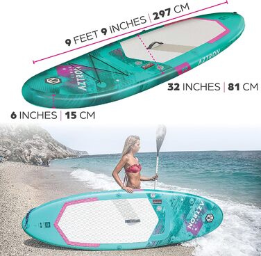 Надувна SUP-дошка AZTRON Lunar 2.0 Allround 297x81x15 см, 270 л
