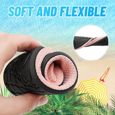 Взуття для плавання та водного спорту: Неопренові шльопанці та аквашузи для жінок та чоловіків, розмір 34-47, колір рожевий