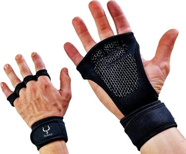 Фітнес рукавички для чоловіків та жінок з підтримкою зап'ястя | Рукавички для тренажерного залу та силових тренувань | Рукавички для кросфіту та важкої атлетики