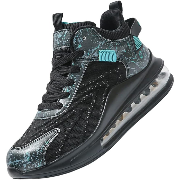 Спортивні кросівки LIN&LE для чоловіків та жінок, бігові кросівки з повітряною подушкою, повсякденні кросівки, чорний, 43 EU