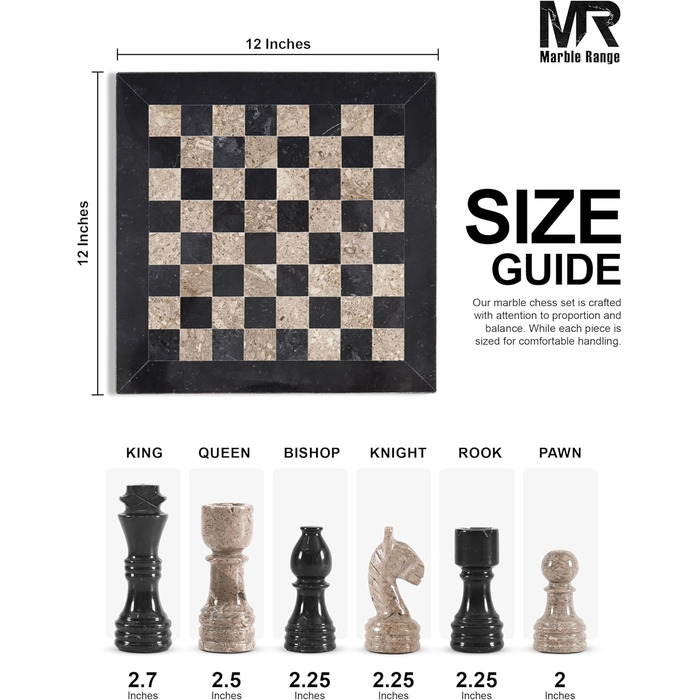 Шаховий набір з мармуру для дорослих, ручної роботи, 32 фігури, 2 додаткові королеви, коробка для зберігання, подарунок, декор (чорний & корал)