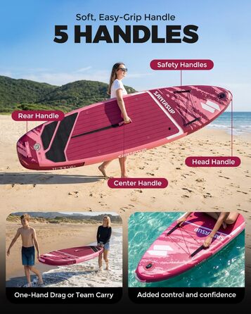 SUP дошка надувна A-ROSE BREEZE 320/335 см з веслом, насосом та рюкзаком - комплект для серфінгу
