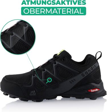 Черевики для піших прогулянок для жінок та чоловіків, трекінгові, туристичні, чорні та сірі, розмір 37 EU