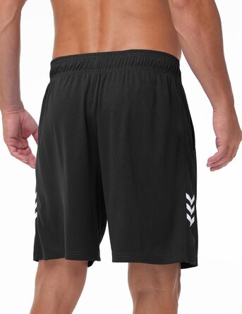 Чоловічі спортивні шорти для фітнесу та бігу Dry Fit, дихаючі тренувальні шорти, чорний/сірий/темно-синій, розмір L